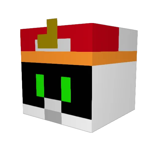 Terrasank Minecraft avatar head, 3D render