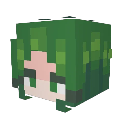 Terrasu Minecraft avatar head, 3D render