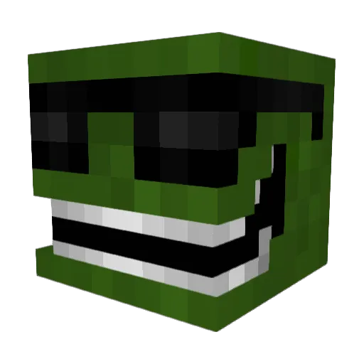Terrazen Minecraft avatar head, 3D render