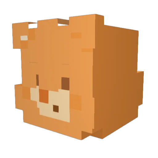 Terrbo Minecraft avatar head, 3D render