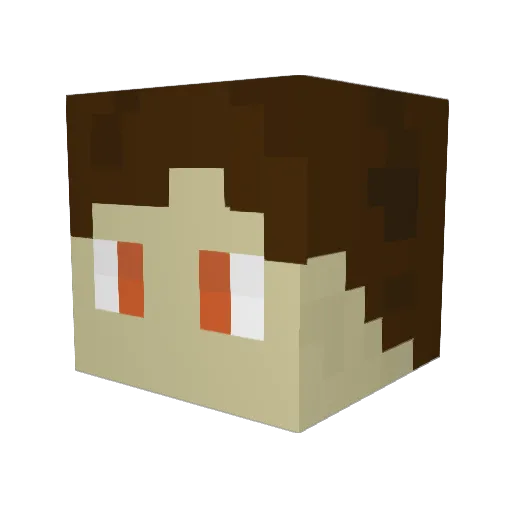 TerreDaktil69 Minecraft avatar head, 3D render
