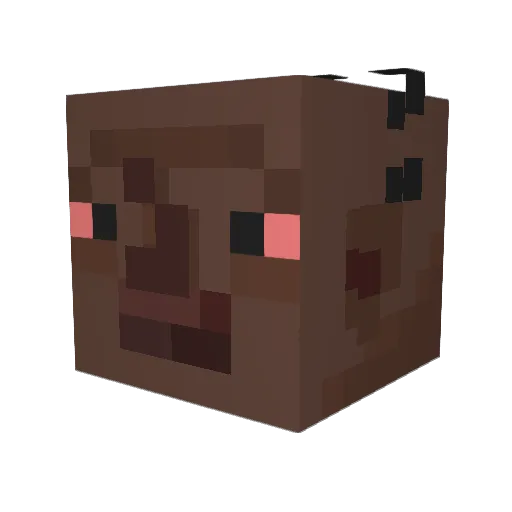 Terreiro Minecraft avatar head, 3D render