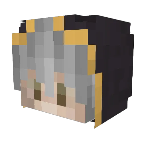 Terrestrine Minecraft avatar head, 3D render