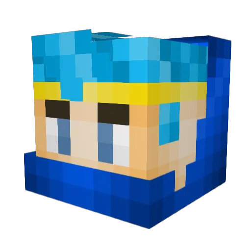 Terrible19 Minecraft avatar head, 3D render