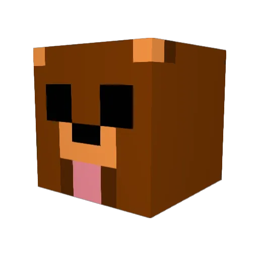 Terrier007 Minecraft avatar head, 3D render