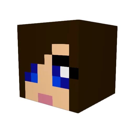 Terrilp Minecraft avatar head, 3D render