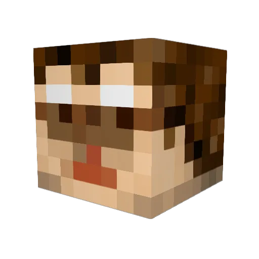 Terristen Minecraft avatar head, 3D render