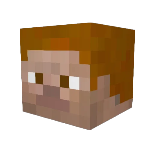 Territan Minecraft avatar head, 3D render