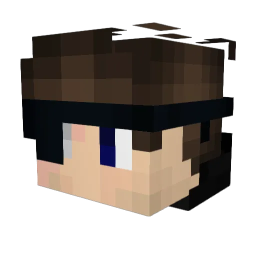 Terriyakiplayz Minecraft avatar head, 3D render