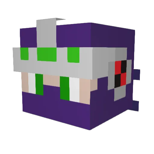 Terrocks Minecraft avatar head, 3D render