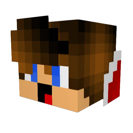 Terror6 Minecraft avatar head, 3D render
