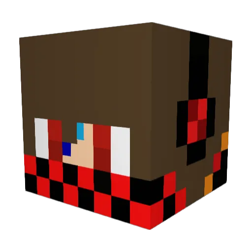 TerrorBash Minecraft avatar head, 3D render