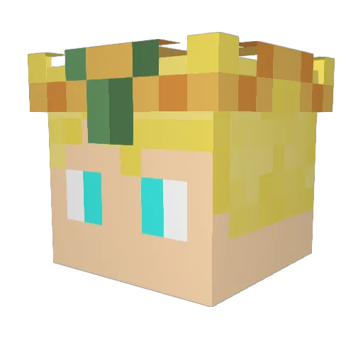 TerrorBy12 Minecraft avatar head, 3D render