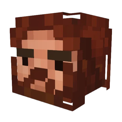 TerrorWolf777 Minecraft avatar head, 3D render