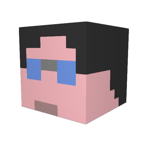 Terror_TT Minecraft avatar head, 3D render
