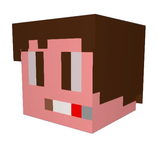 Terrorene Minecraft avatar head, 3D render