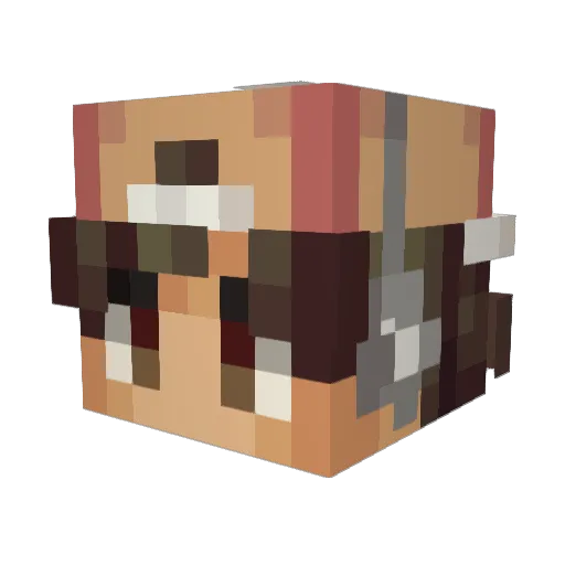 Terrorio Minecraft avatar head, 3D render