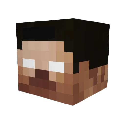 TerroristerYT Minecraft avatar head, 3D render