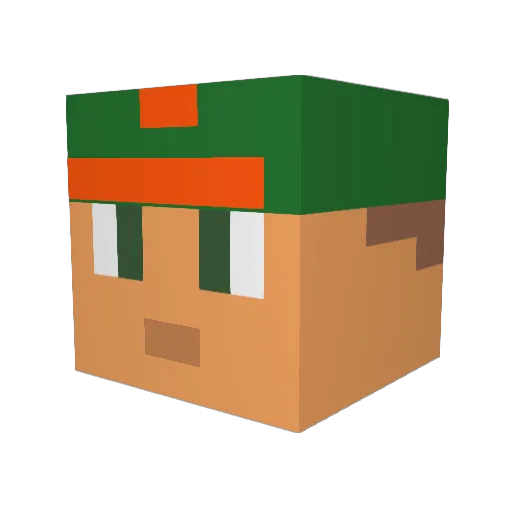 Terrorofgamez Minecraft avatar head, 3D render