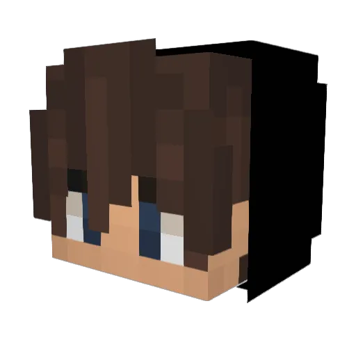 Terrorwolf1 Minecraft avatar head, 3D render