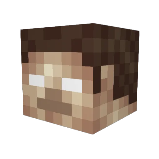 TerrowXD Minecraft avatar head, 3D render