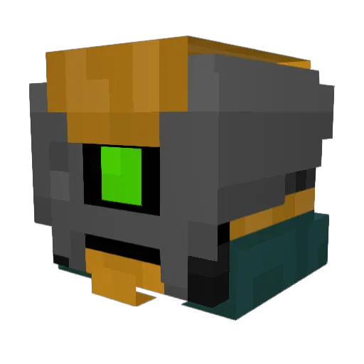 Terrusin Minecraft avatar head, 3D render