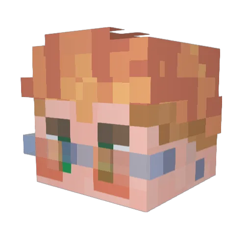 TerryAyin Minecraft avatar head, 3D render