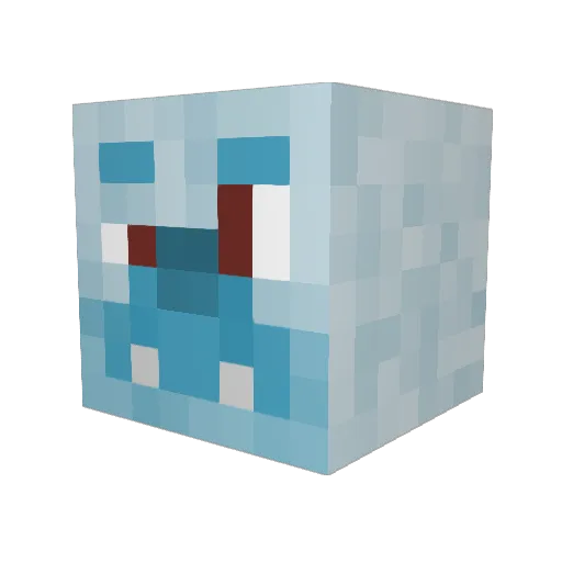 TerryLocket16 Minecraft avatar head, 3D render