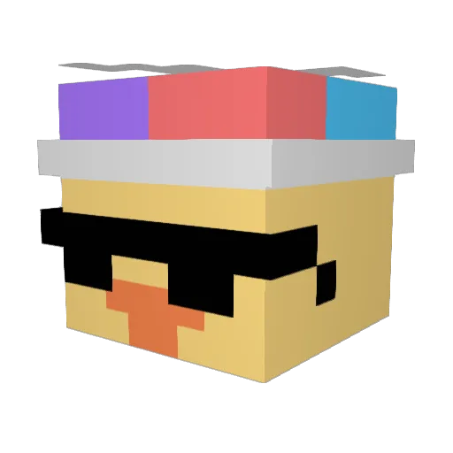 Terrysquibbles Minecraft avatar head, 3D render