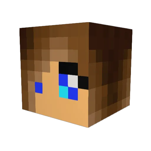 Ters01 Minecraft avatar head, 3D render
