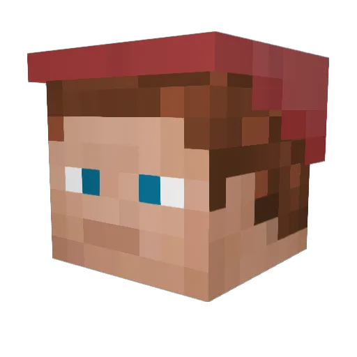 Tersolune Minecraft avatar head, 3D render