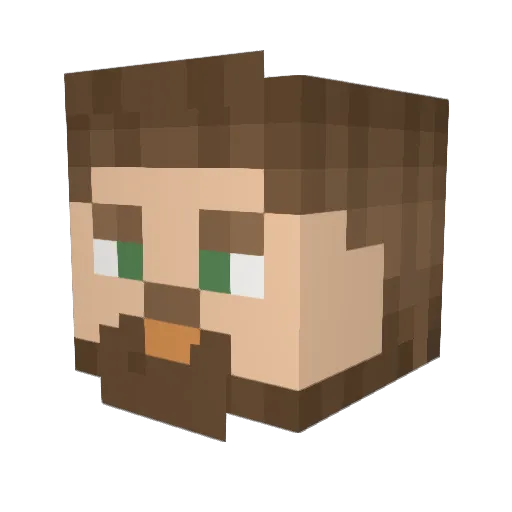 Tertiarywolf950 Minecraft avatar head, 3D render