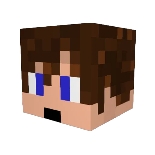 Tertrepin Minecraft avatar head, 3D render