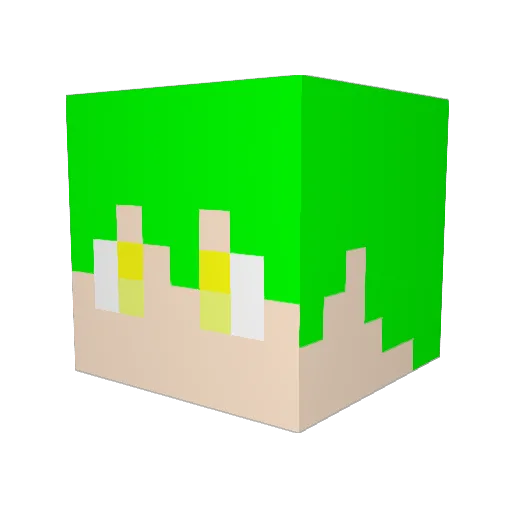 Teru114 Minecraft avatar head, 3D render