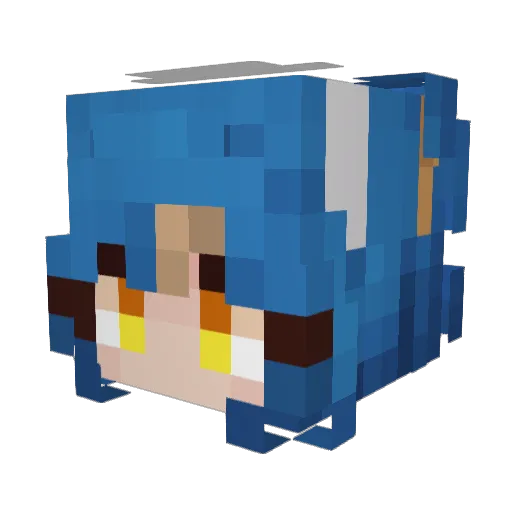 TeruVision Minecraft avatar head, 3D render