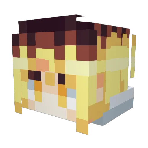 Teru_37 Minecraft avatar head, 3D render
