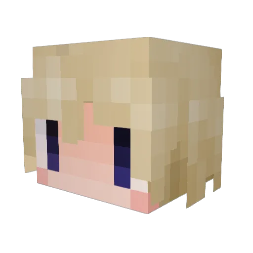Teruriu Minecraft avatar head, 3D render