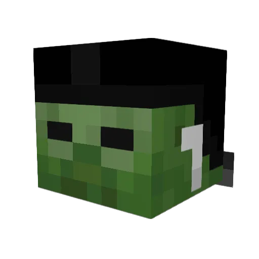 Tervact Minecraft avatar head, 3D render