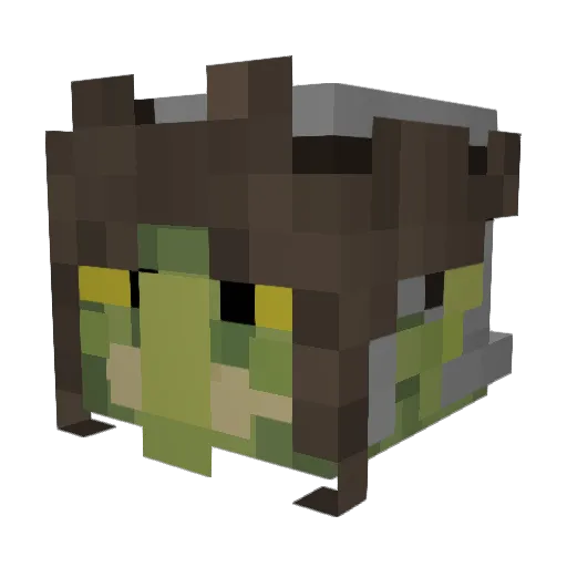 Tervork Minecraft avatar head, 3D render