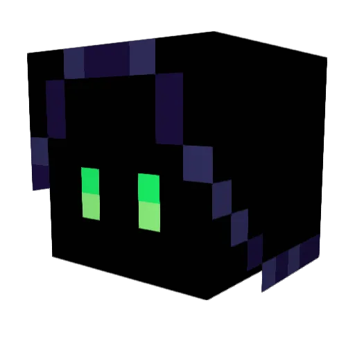 Teryte Minecraft avatar head, 3D render