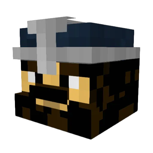 Terzaner Minecraft avatar head, 3D render