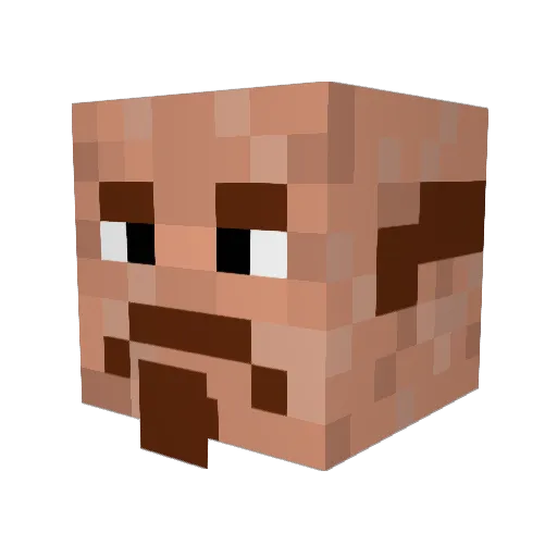 TesTortion Minecraft avatar head, 3D render