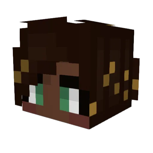 Tesacek Minecraft avatar head, 3D render