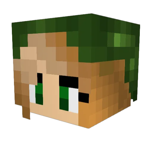 Tesalia Minecraft avatar head, 3D render