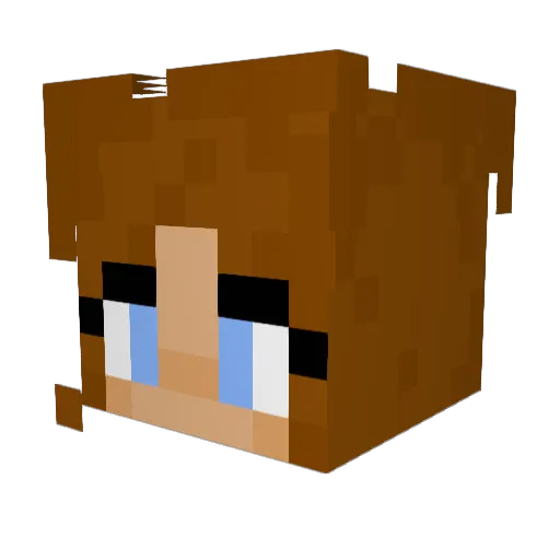 Tesane Minecraft avatar head, 3D render