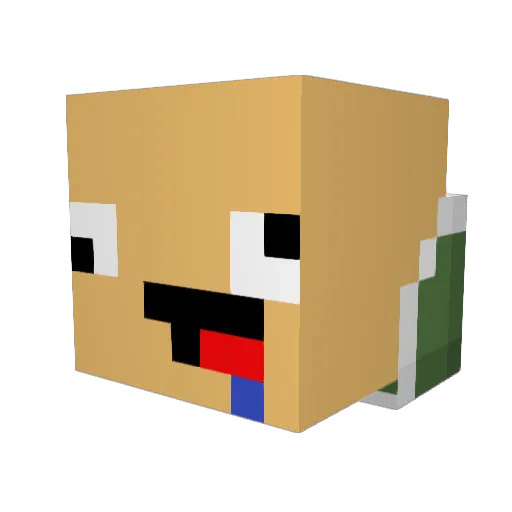 TescaTimes Minecraft avatar head, 3D render