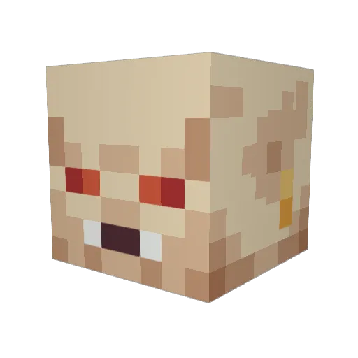 TescoOne Minecraft avatar head, 3D render