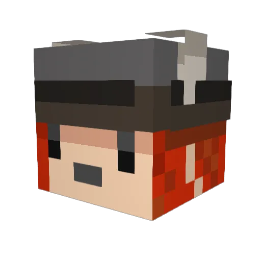 Teseej Minecraft avatar head, 3D render