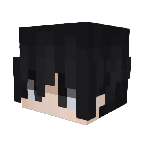 Teshoku Minecraft avatar head, 3D render
