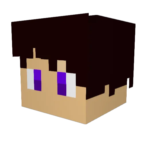 Tesidus Minecraft avatar head, 3D render